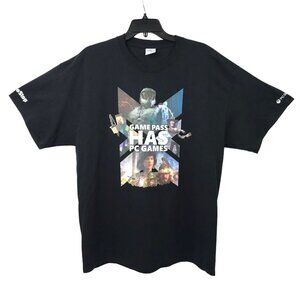 Game Pass Has PC Games Xbox T Shirt Mens XL GameStop Employee Shirt Gaming Halo